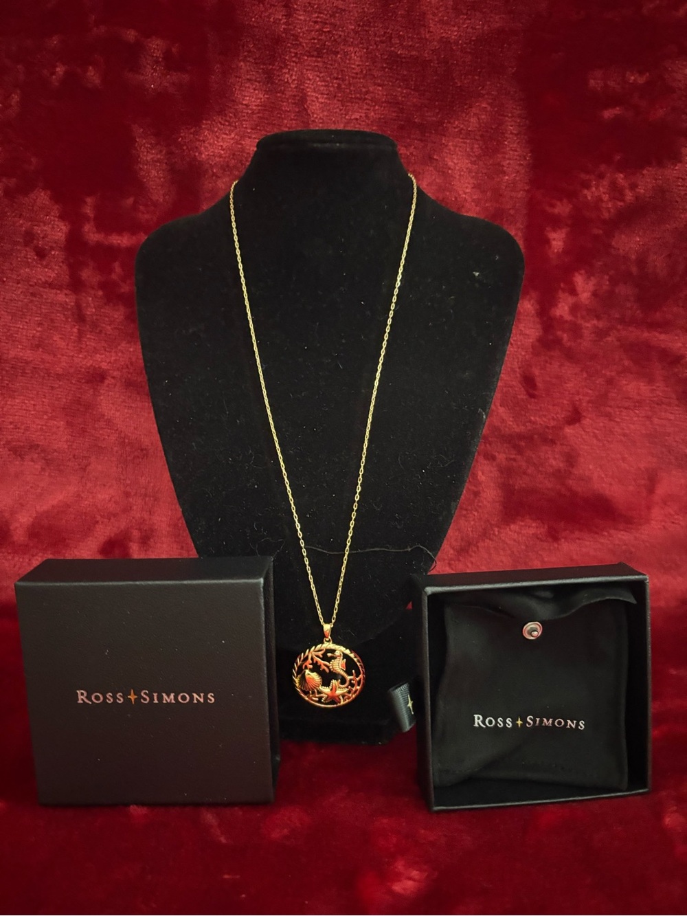 Ross-Simons 18kt gold over sterling sea life Necklace